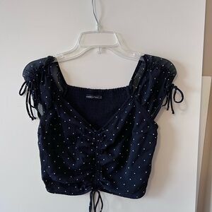 Abercrombie & Fitch small Women's Navy Polka Dot Top